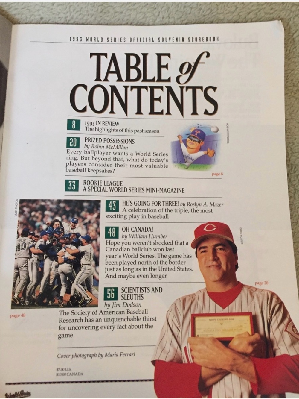 World Series Official Souvenir Scorebook (1993) PB - Picture 4 of 4